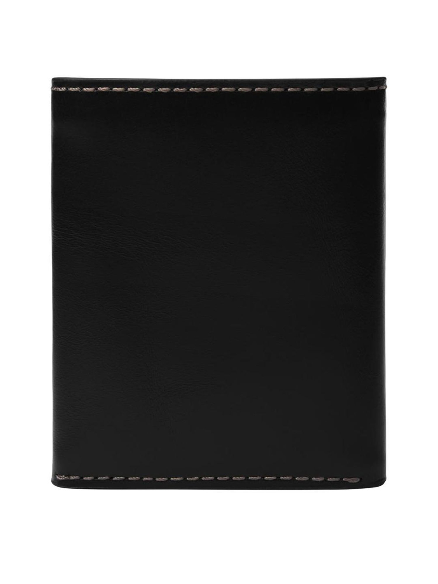 Fossil Black Solid Tri-Fold Wallet