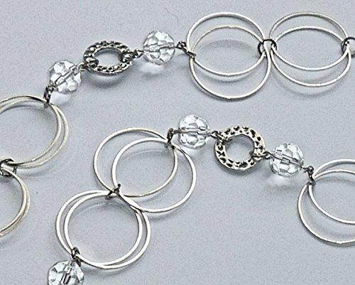 Hello Beautiful! Fashion Lanyard Necklace, Women's super strong chain lanyard for ID badge holder and keys, 36" long (Crystal - Magnetic Breakaway)