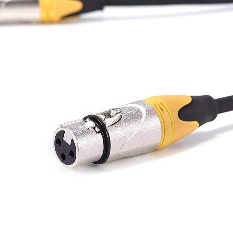 165 ft Flexible DMX Cable 3 Pin Signal XLR Male to Female Cable Wire for Stage Lighting DJ Lights 4 Packs