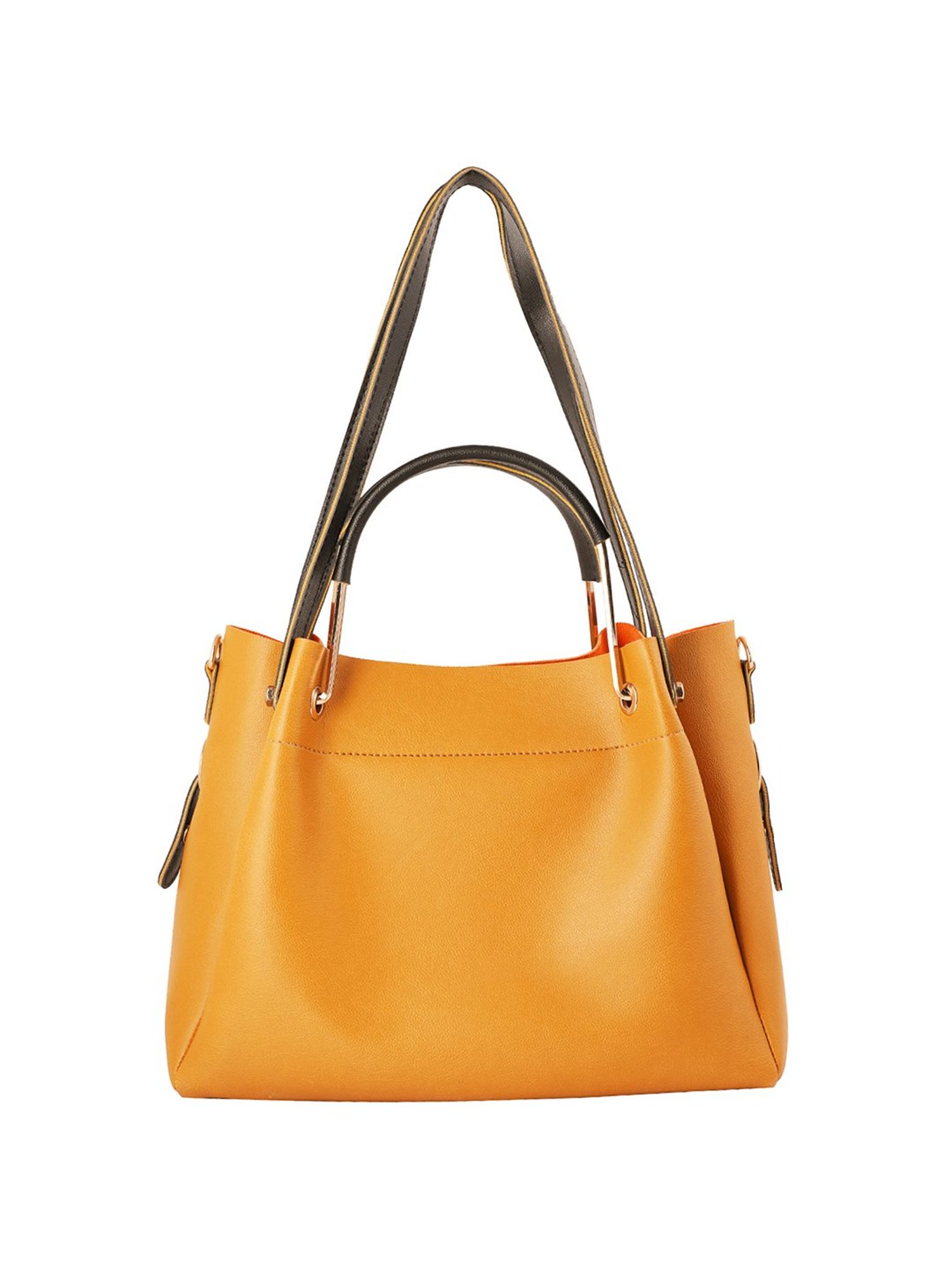 Bagsy Malone Ochre Yellow Shoulder Handbag with Sling Handbag