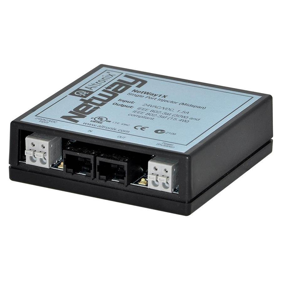 Altronix Single Port PoE/PoE+ Injector for Standard Network Infrastructure