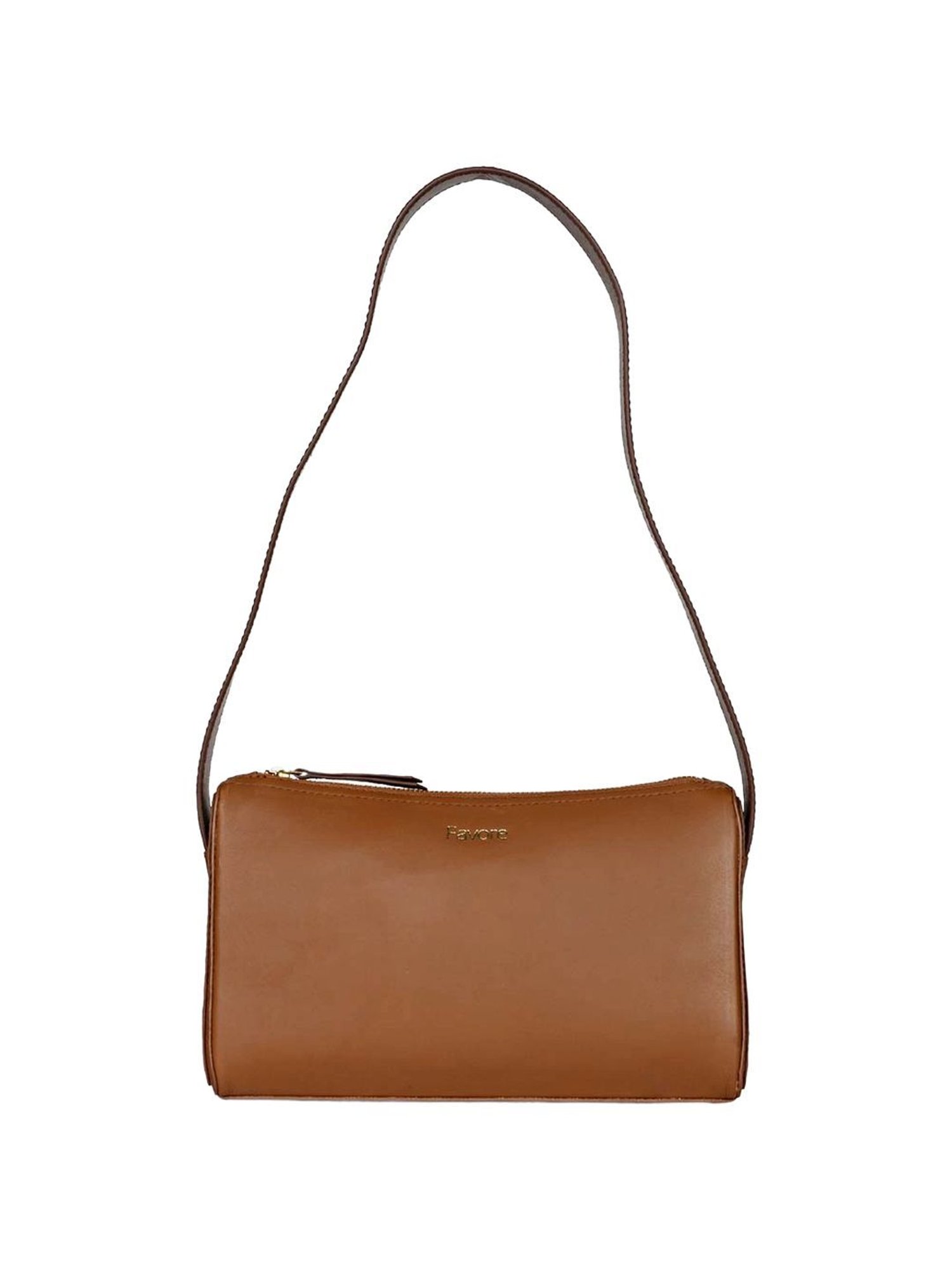 Favore Brown Solid Medium Shoulder