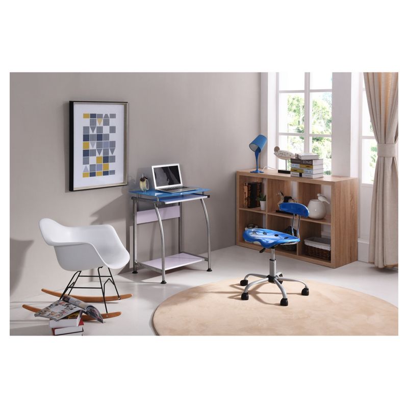 Computer Desk Blue - Hodedah Import