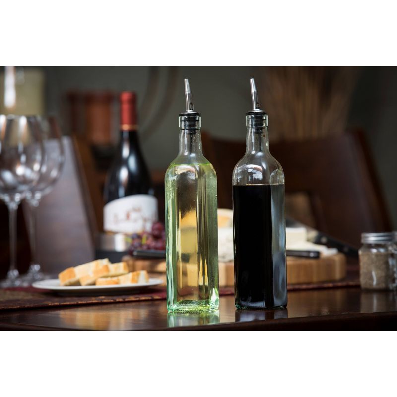 TableCraft 8.5oz Olive Oil Dispenser Bottle Food Storage Bottle Hlb Glass