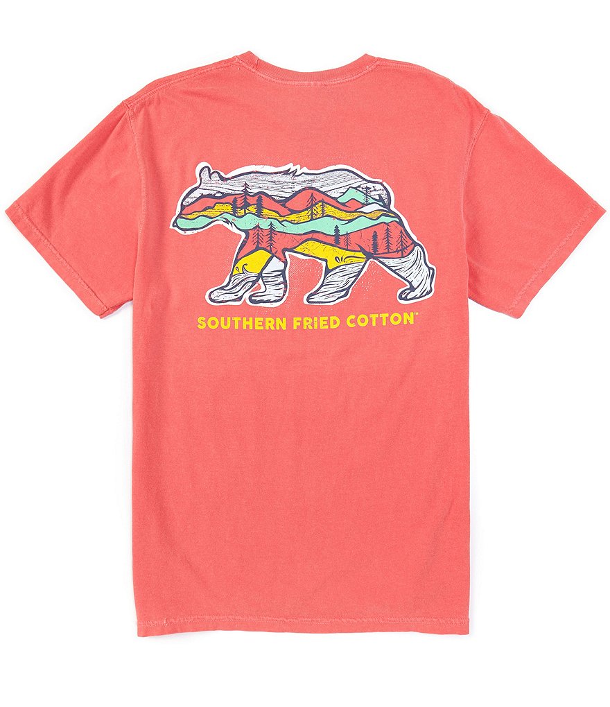 Southern Fried Cotton Men's Big Bear Short-Sleeve Pocket Graphic Tee
