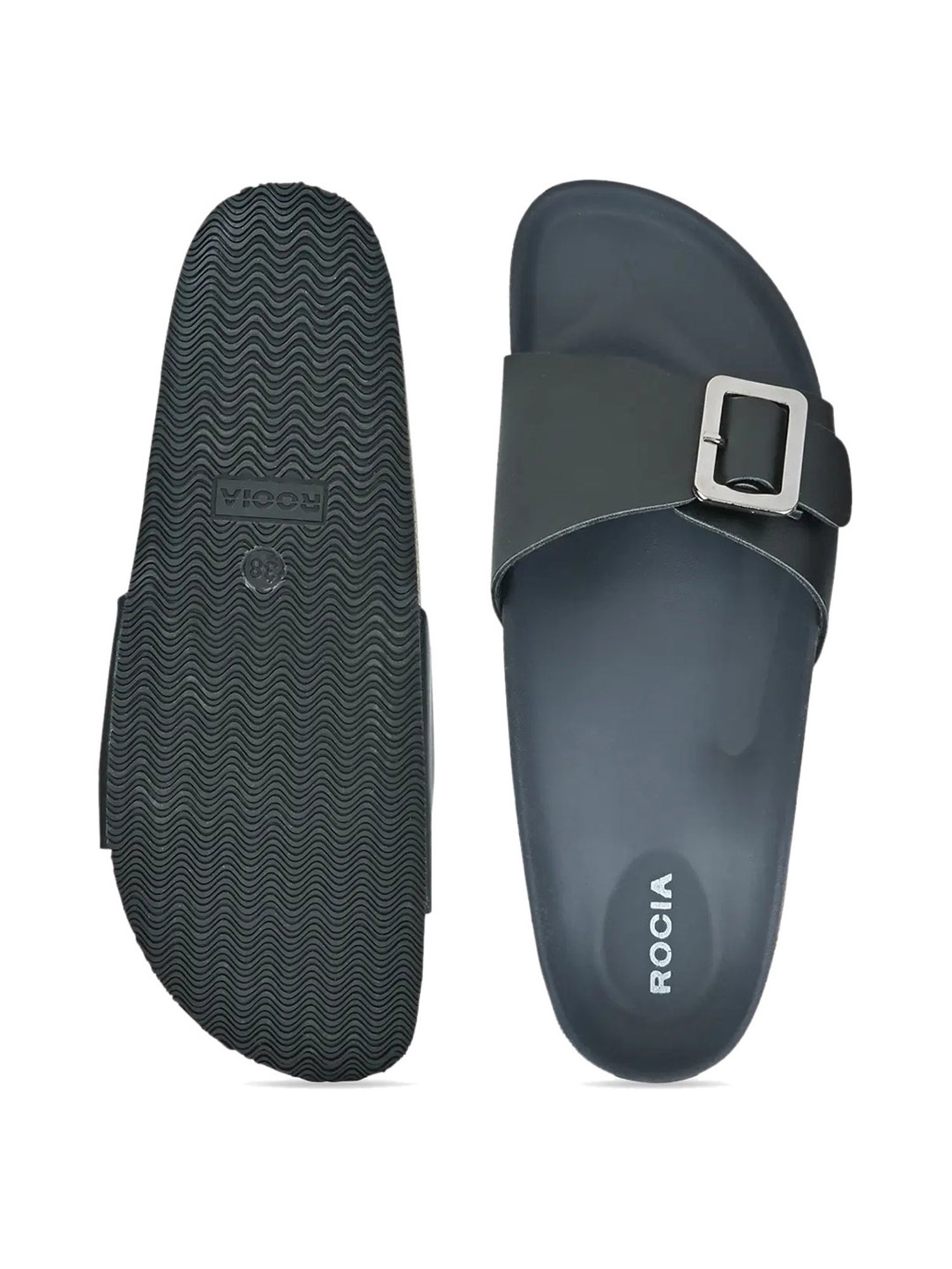 Rocia by Regal Women's Black Casual Sandals