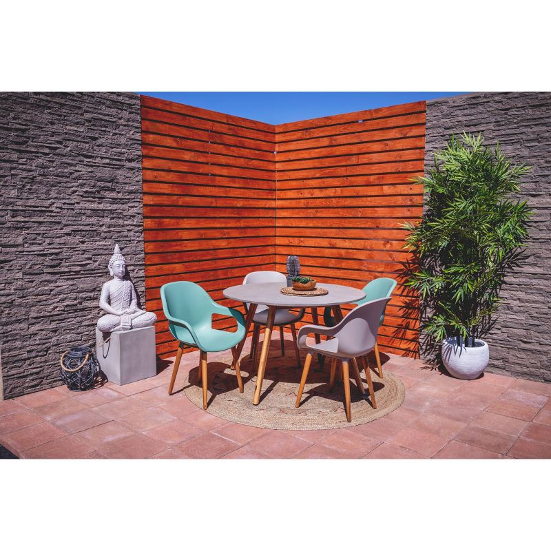 Wood Fiber Clay Patio Accent Table - Olivia & May