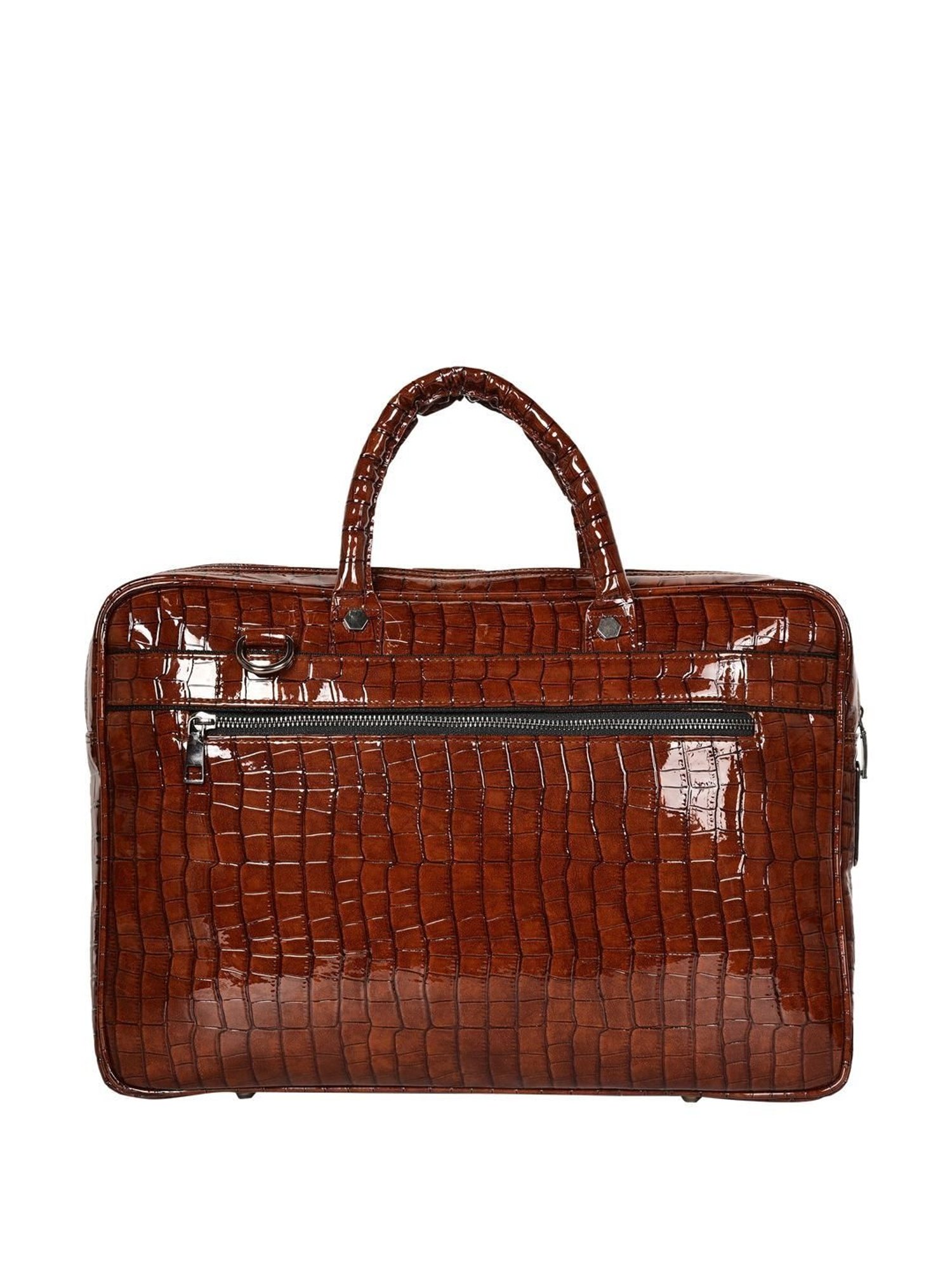 Arista Vault Brown PU Medium Laptop Messenger Bag