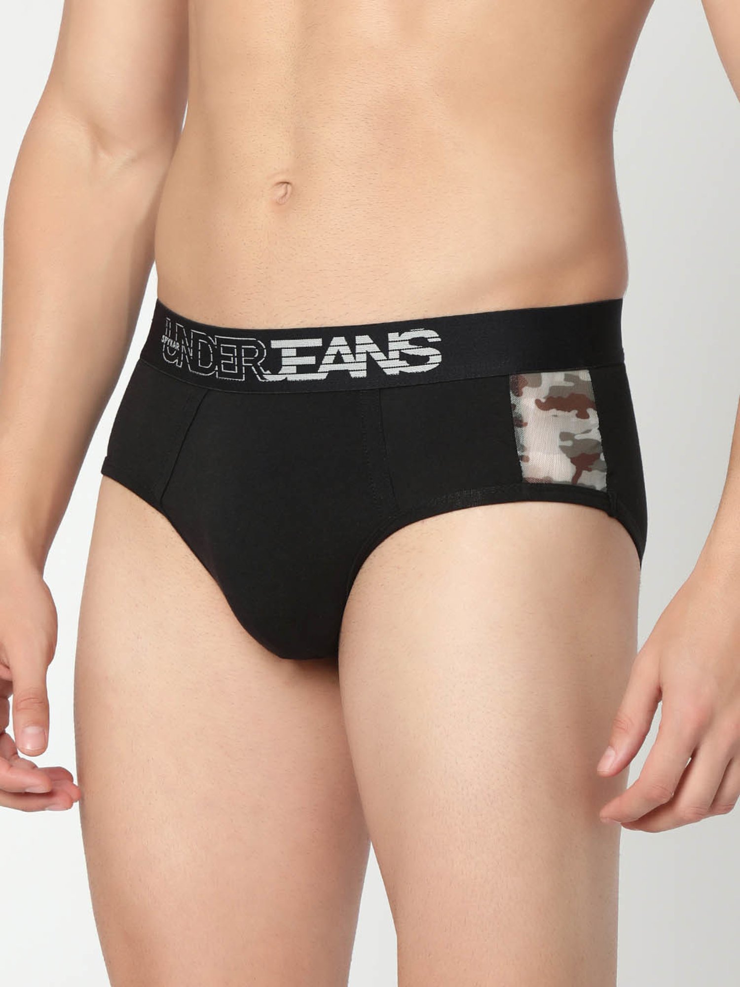 Underjeans By Spykar Multi Regular Fit Printed Briefs - Pak of 2