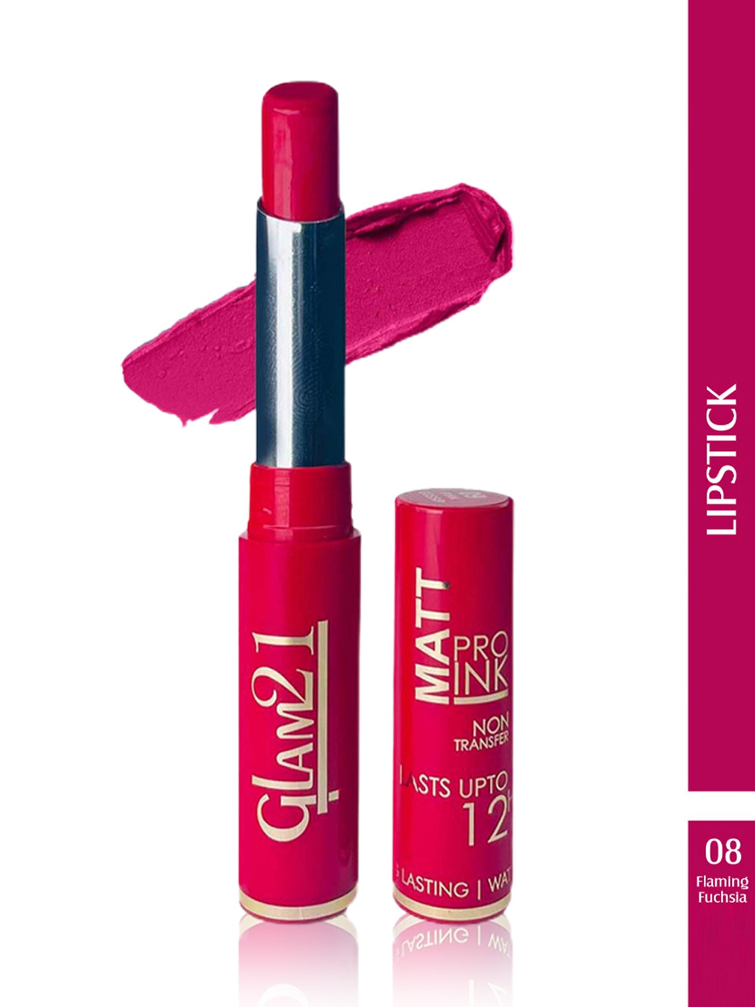 Glam21 Matt Pro Ink Non Transfer Lipstick 08 Flaming Fuchsia - 3 gm