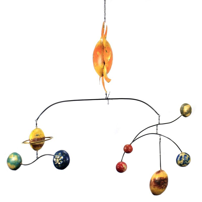 Home & Garden 28.5" Solar System Metal Mobile Handcrafted Gold Crest Distributing  -  Decorative Garden Stakes