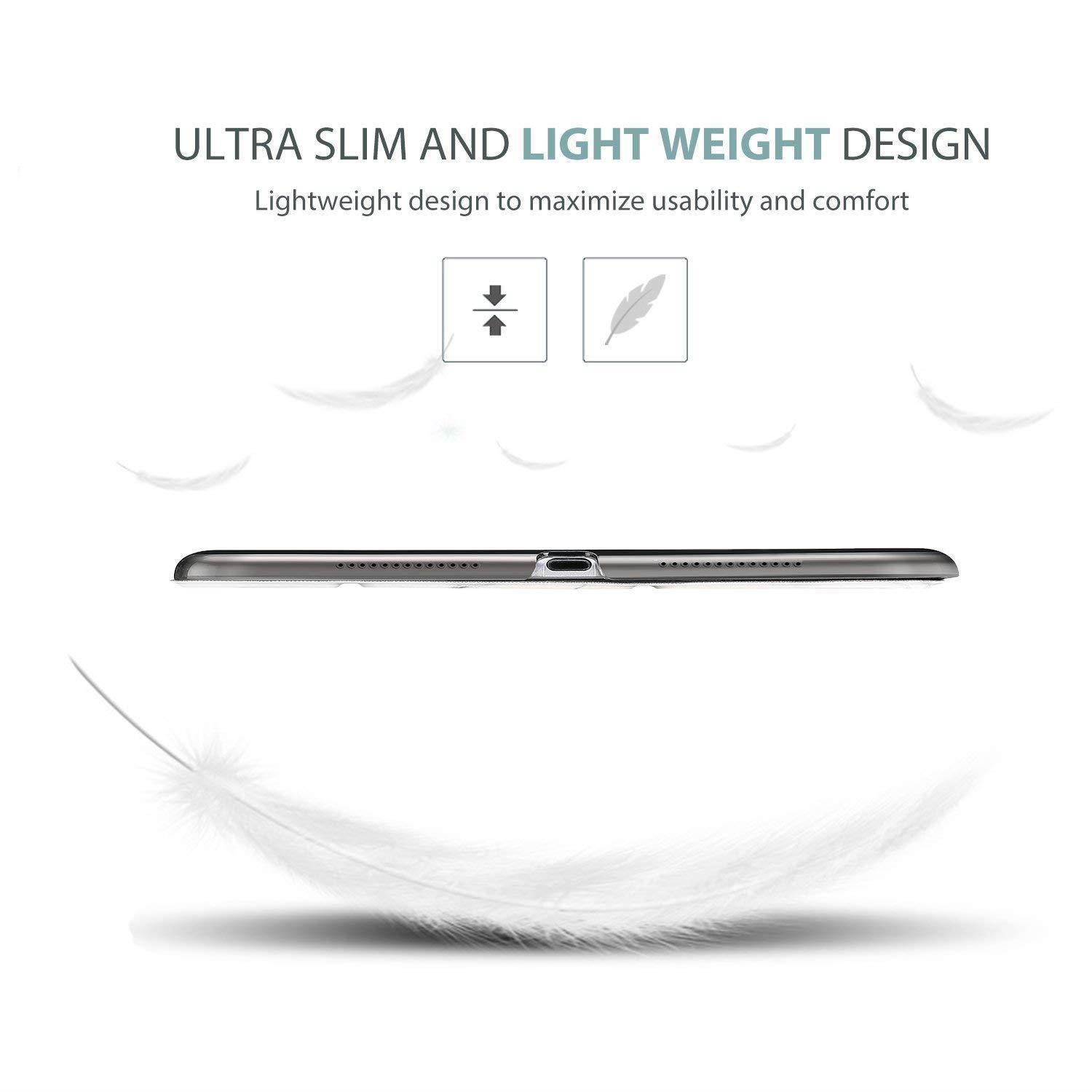 ProCase iPad Pro 10.5 Case 2017, Ultra Slim Lightweight Stand Smart Case Shell with Translucent Frosted Back Cover for All-New Apple iPad Pro 10.5 Inch &ndash;White Marble