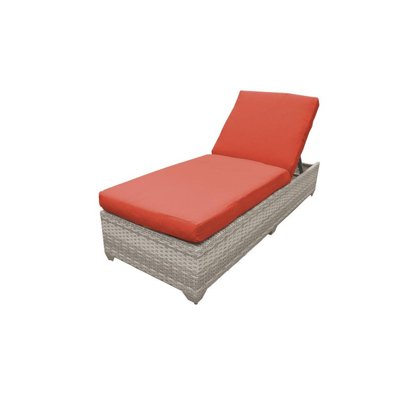 Fairmont 2pk Patio Chaise Lounges - Tangerine - TK Classics