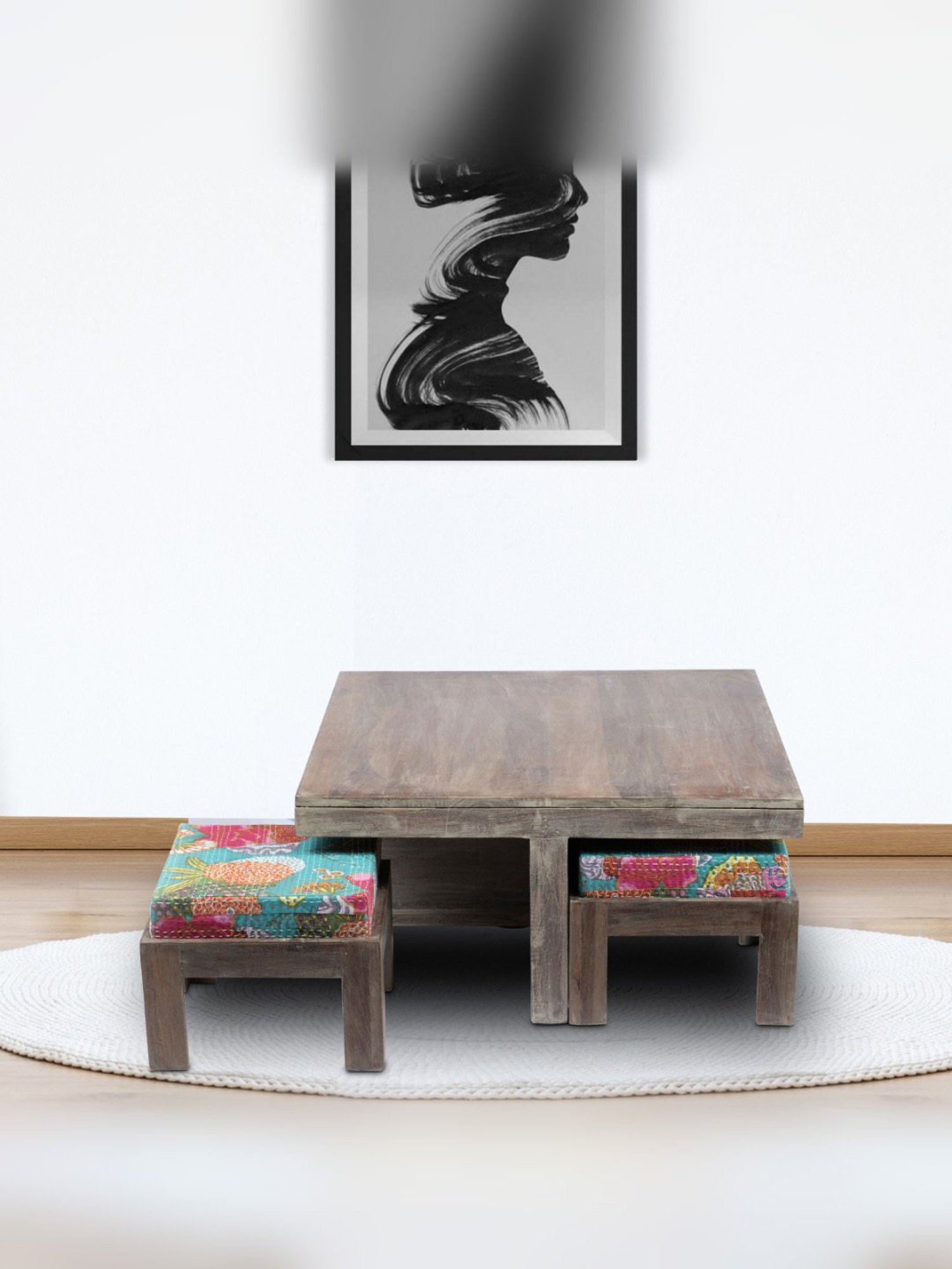 Glass Oval Living Room Metal Coffee Table - Saracina Home