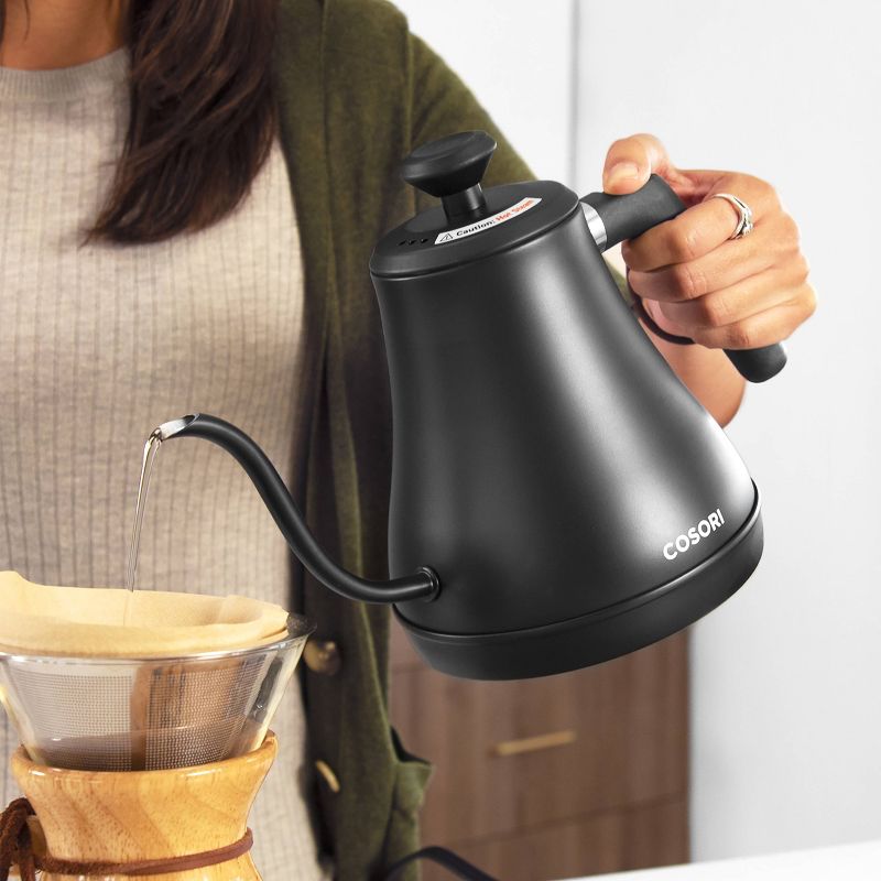 Cosori Original 0.7L Gooseneck Electric Kettle with Bonus Coasters - Black