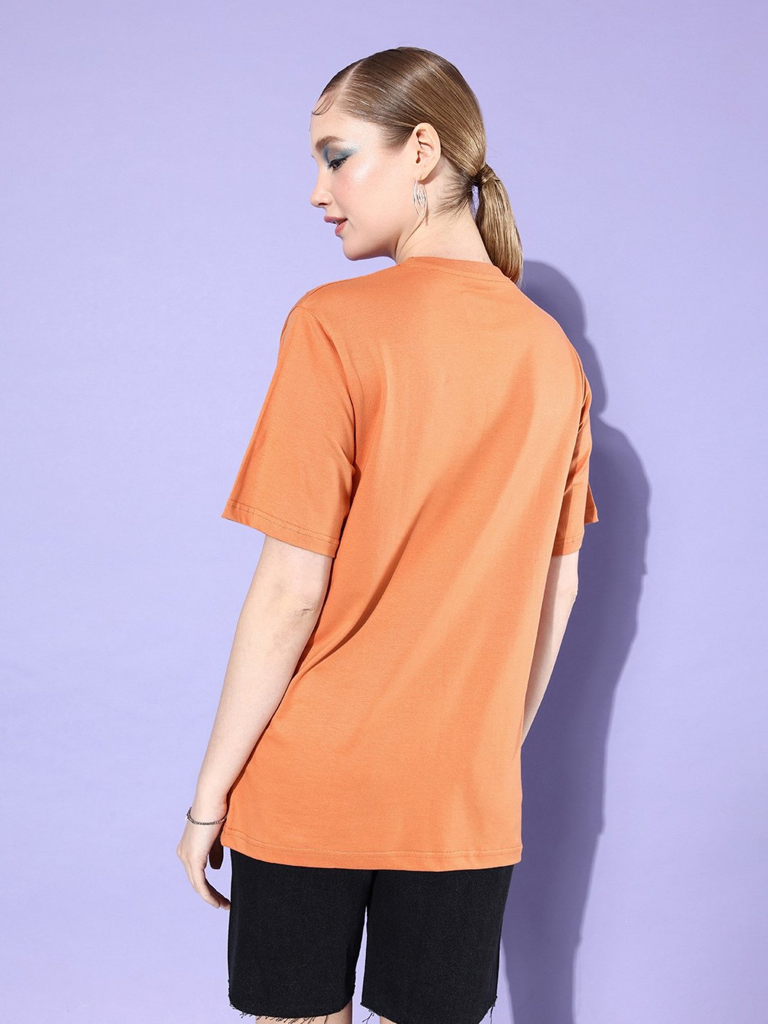 Dillinger Brown Cotton Graphic Oversized T-Shirt