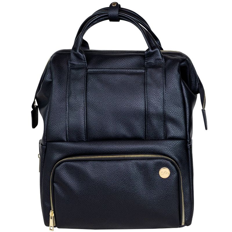 CleverMade Diaper Bag Backpack with Handles Changing Pad and Stroller Straps - Black