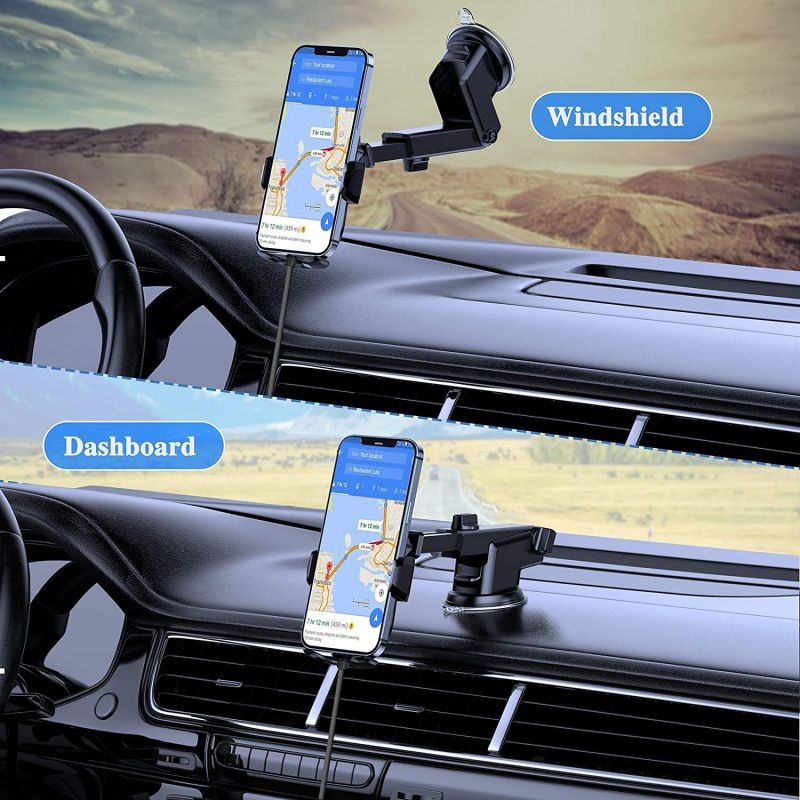 Wireless Car Charger Mount Auto-Clamping - FLYAMAPIRIT 10W Qi Fast Charging Air Vent Car Phone Holder Compatible with iPhone 12/pro max/Samsung S20/Note 20 All 4.7-6.7 Inch Phone (Black)