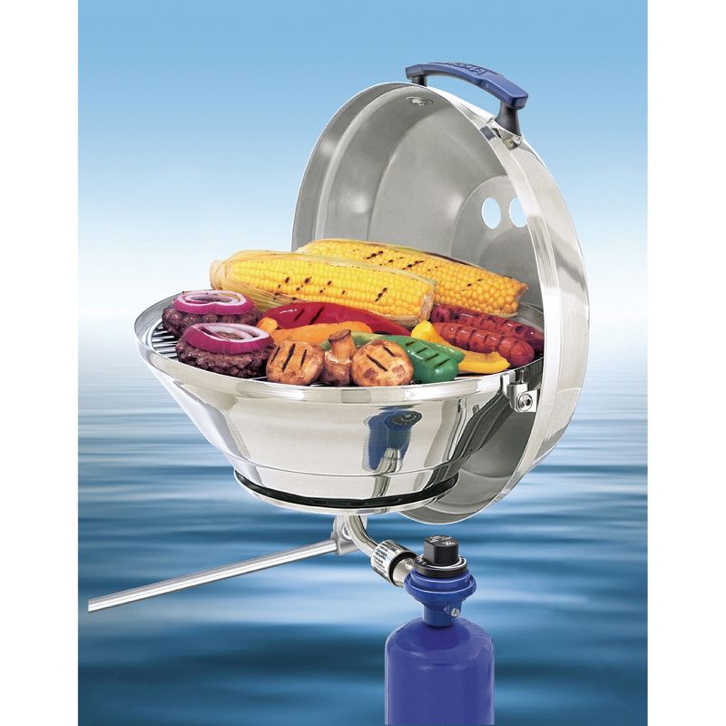 Magma A10-205 15 Inch Marine Kettle Gas Grill w/ Adjustable Control Valve, Steel