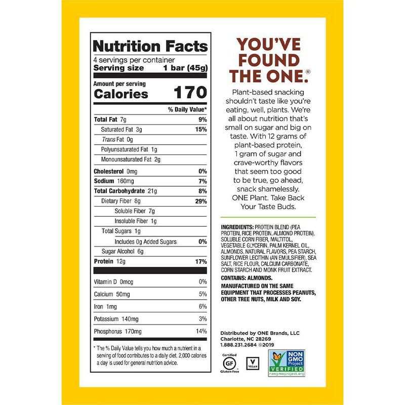 ONE Plant Protein Bar - Banana Nut Bread - 4ct