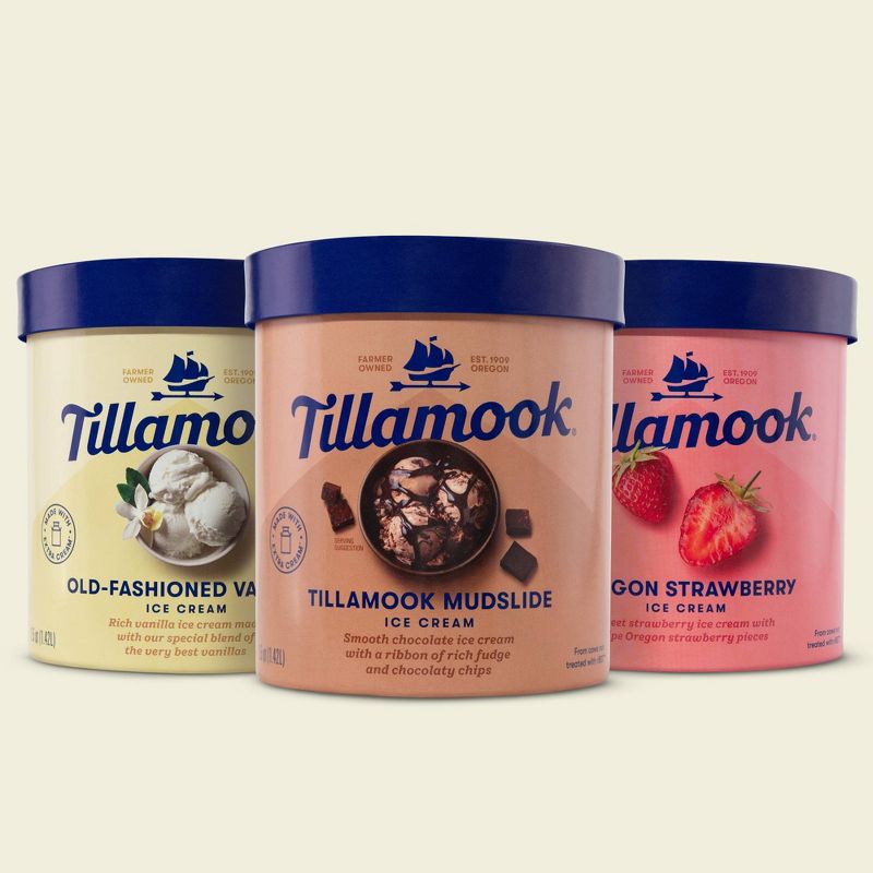 Tillamook Oregon Strawberry Ice Cream - 48oz