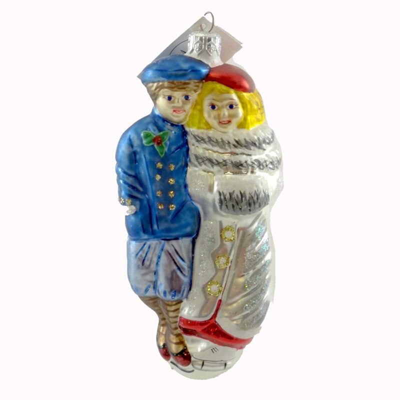 Christopher Radko Skaters Waltz Ornament Ice Couple Christmas  -  Tree Ornaments