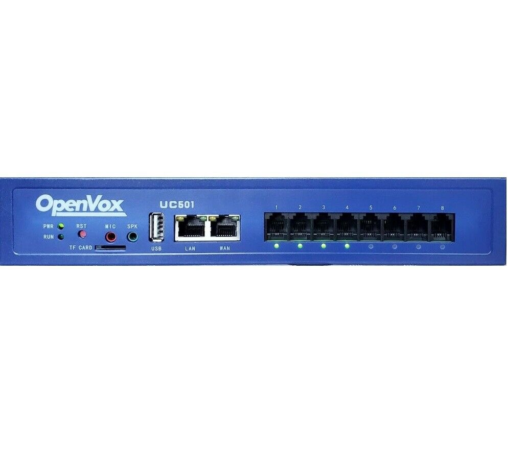 OpenVox UC501-40 FreePBX Mini UC  IP PBX for 800 Ext 300 Calls 4 FXS 0 FXO