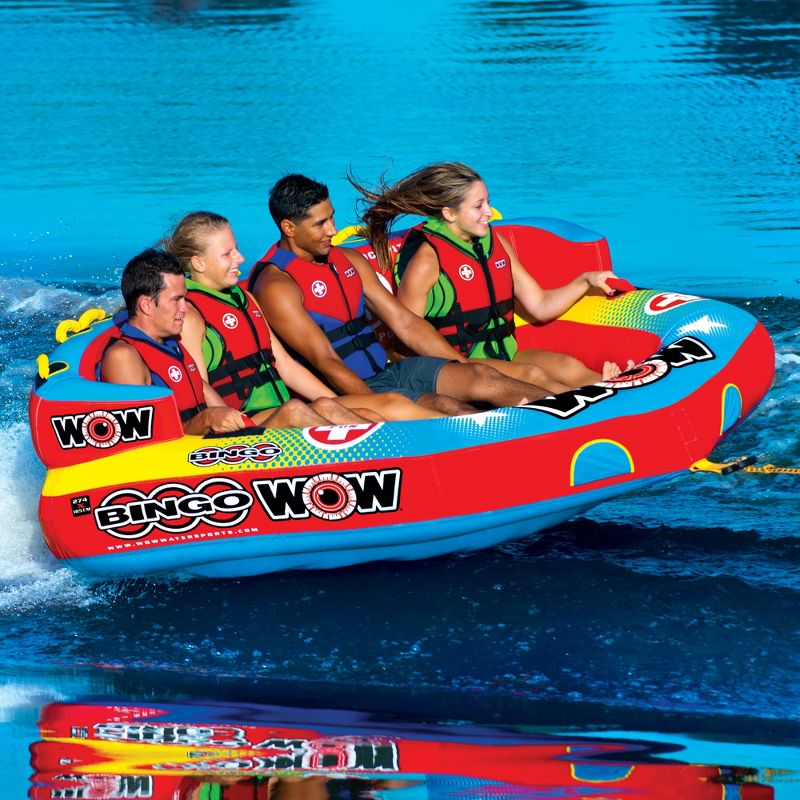 Wow Bingo 2 Inflatable 2 Person Seating Ride Cockpit Towable Water Sports Tube