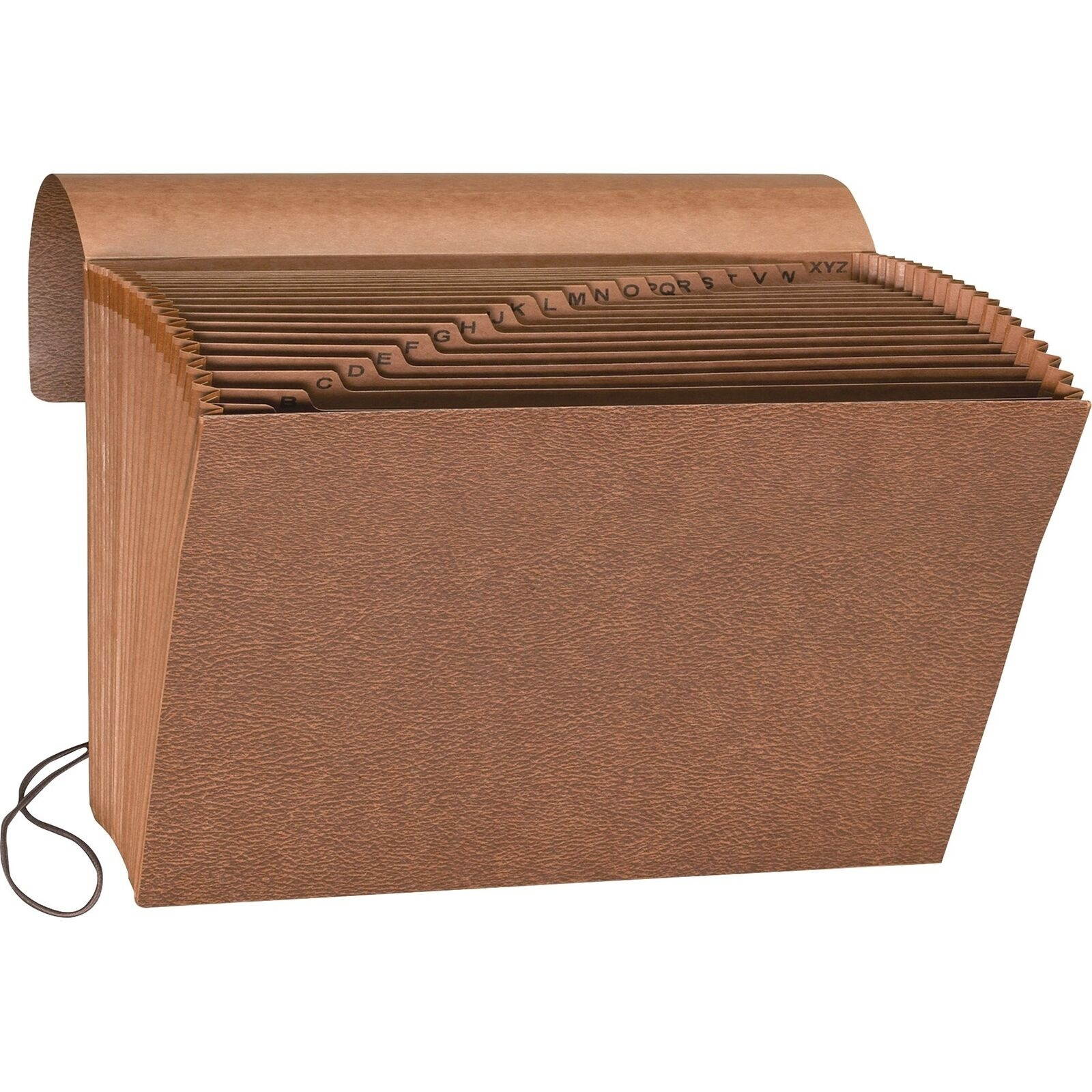 Sparco A-z Accordion File - Letter - 8.50" X 11" - 21 Pockets - Brown - 1 Each