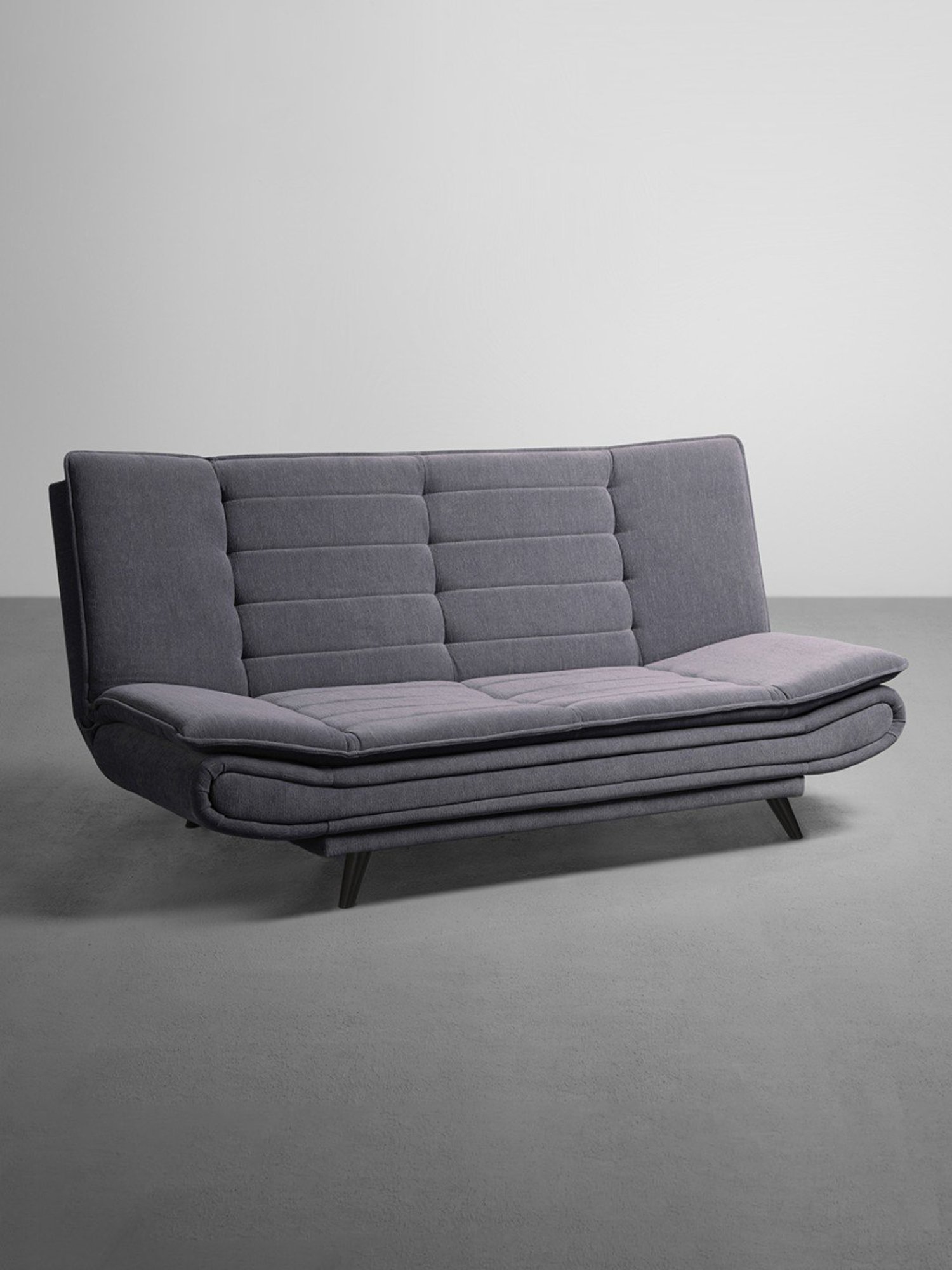 Sleepyhead Ash Grey Fabric Foldable 3 Seater Sofa Cum Bed