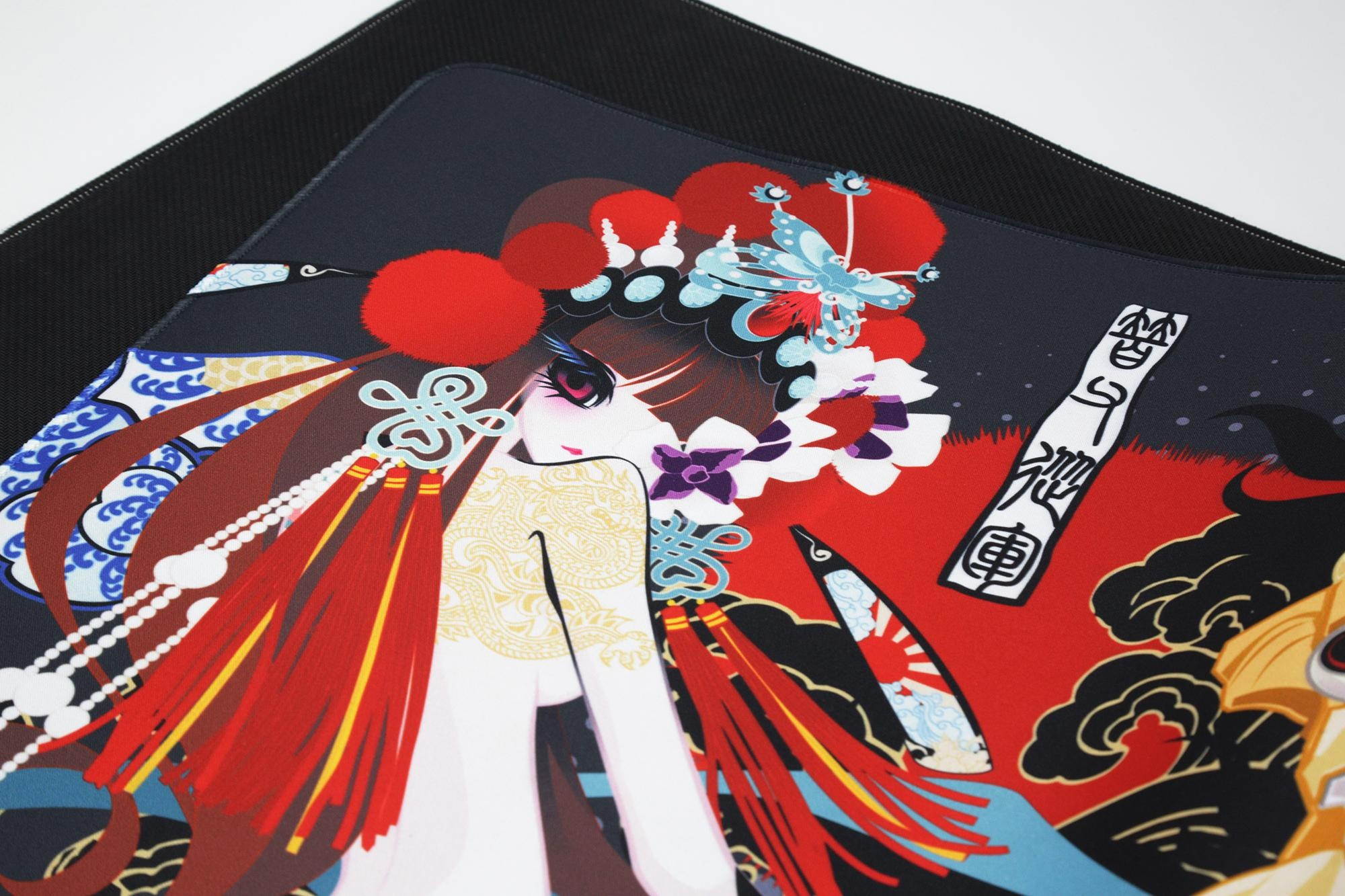 Varmilo Extra Large National Beauty Beijing Opera Desk Pad/Mat with Stitched Edges  Mouse Pad