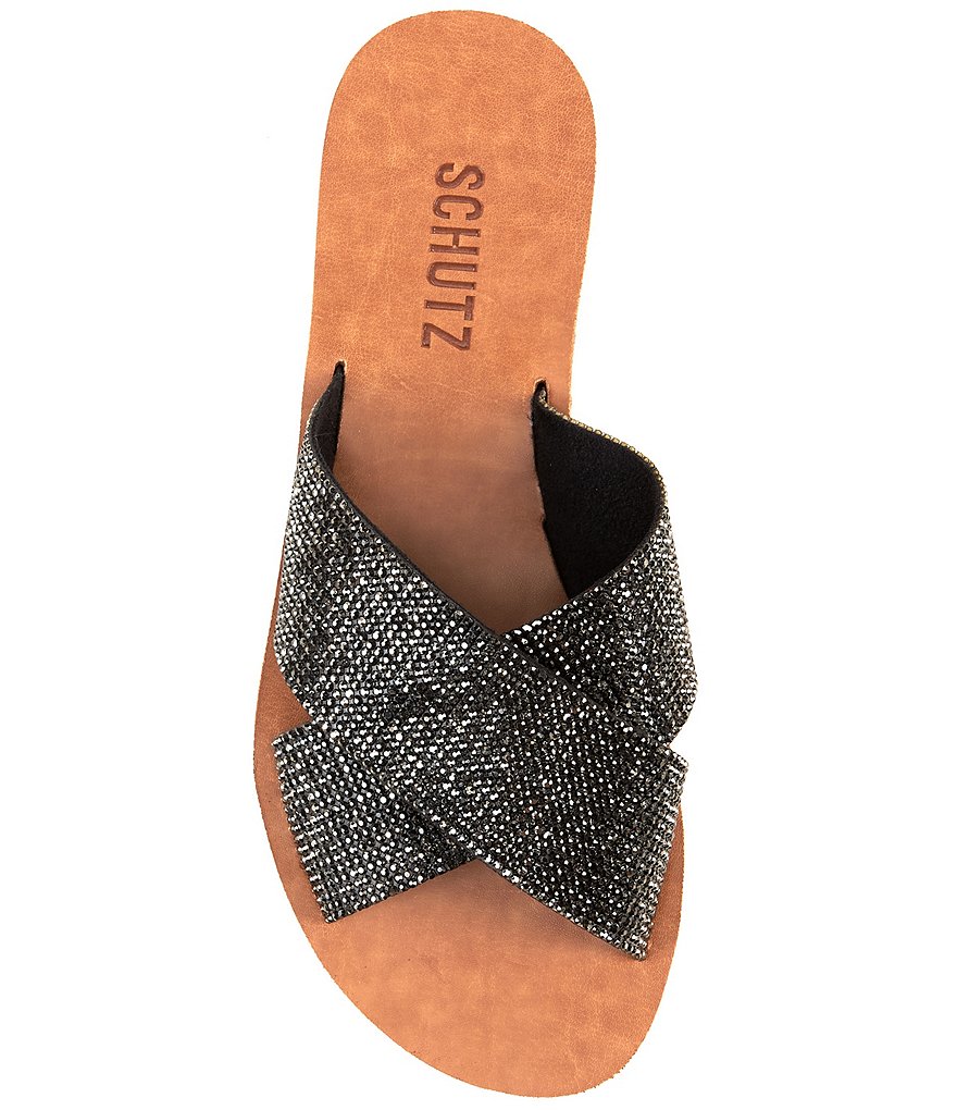 Schutz Crystalle Banded Crystal Embellished Sandals