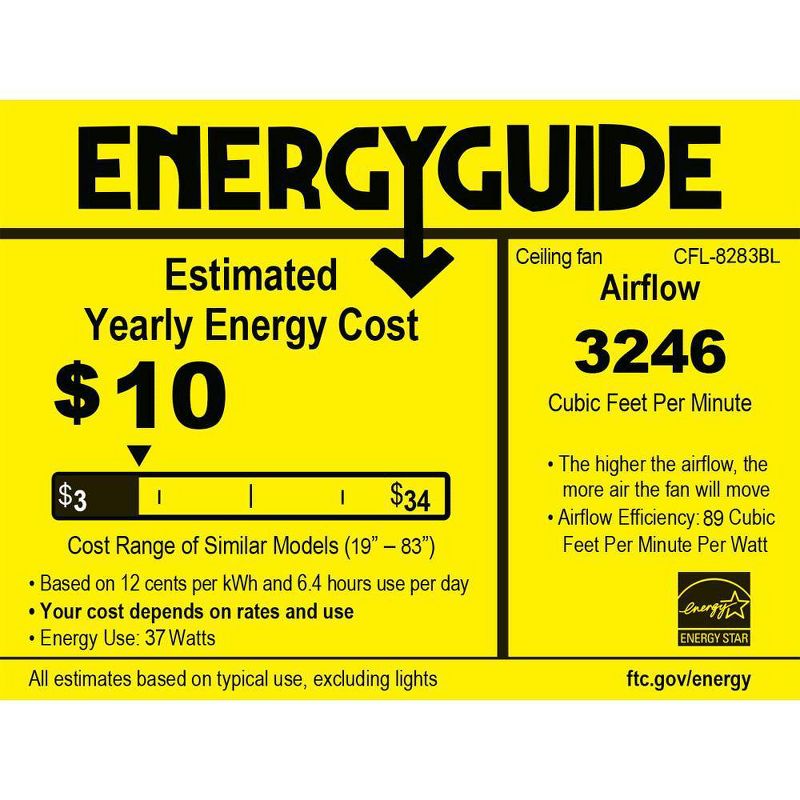 52" x 52" x 23" Jyrku Yellow Flower Tiffany Ceiling Fan Black/Brown - Warehouse of Tiffany