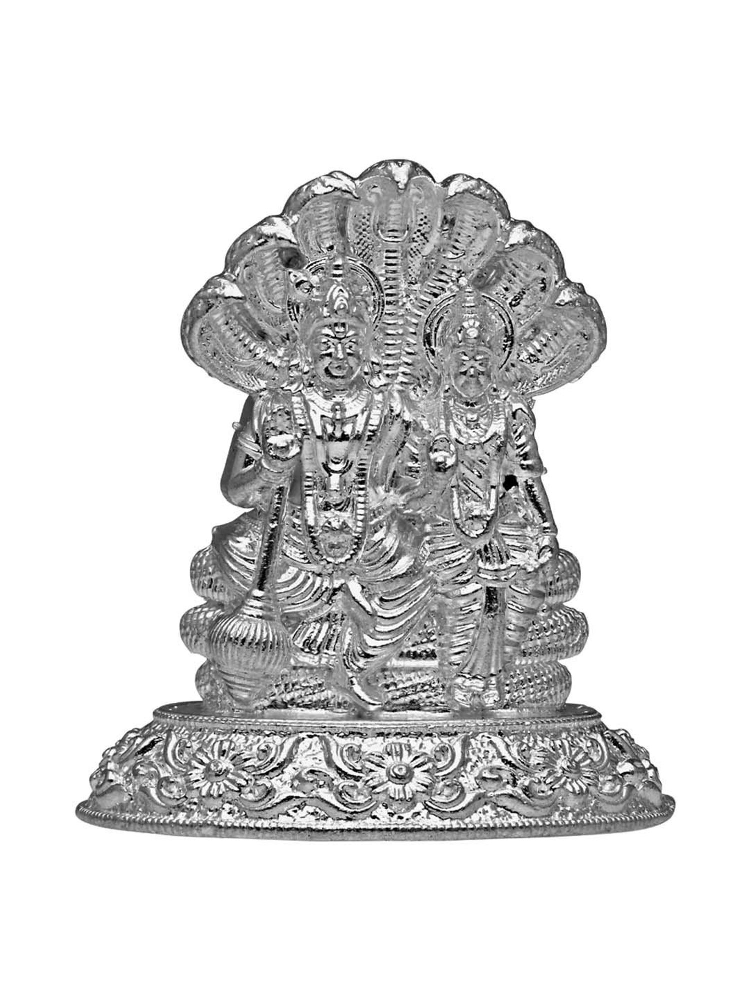 Sri Jagdamba Pearls 0.8 Silver Lakshmi Narayan Idol