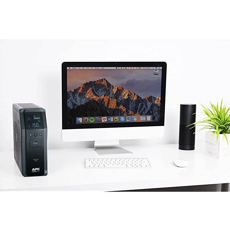 Sine Wave UPS Battery Backup & Surge Protector, 1500VA,  Back-UPS Pro (BR1500MS) Bundle Including 16GB DataTraveler