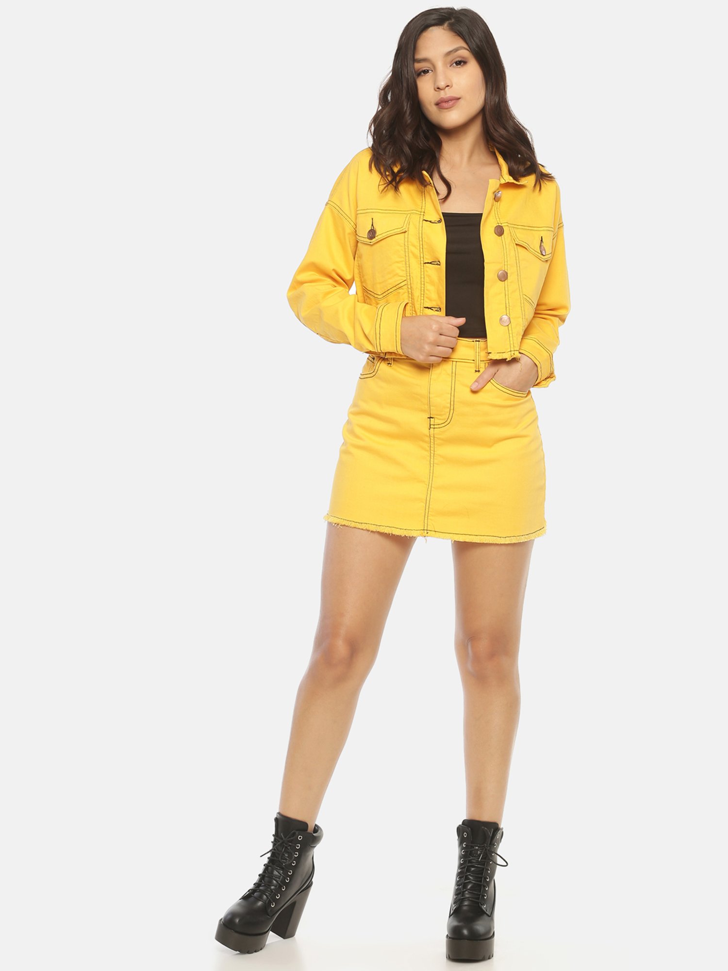 ISU Yellow Regular Fit Jacket