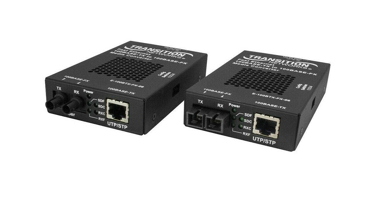 Transition E-100BTX-FX-06(LC) Stand-alone RJ45 Ethernet Converter