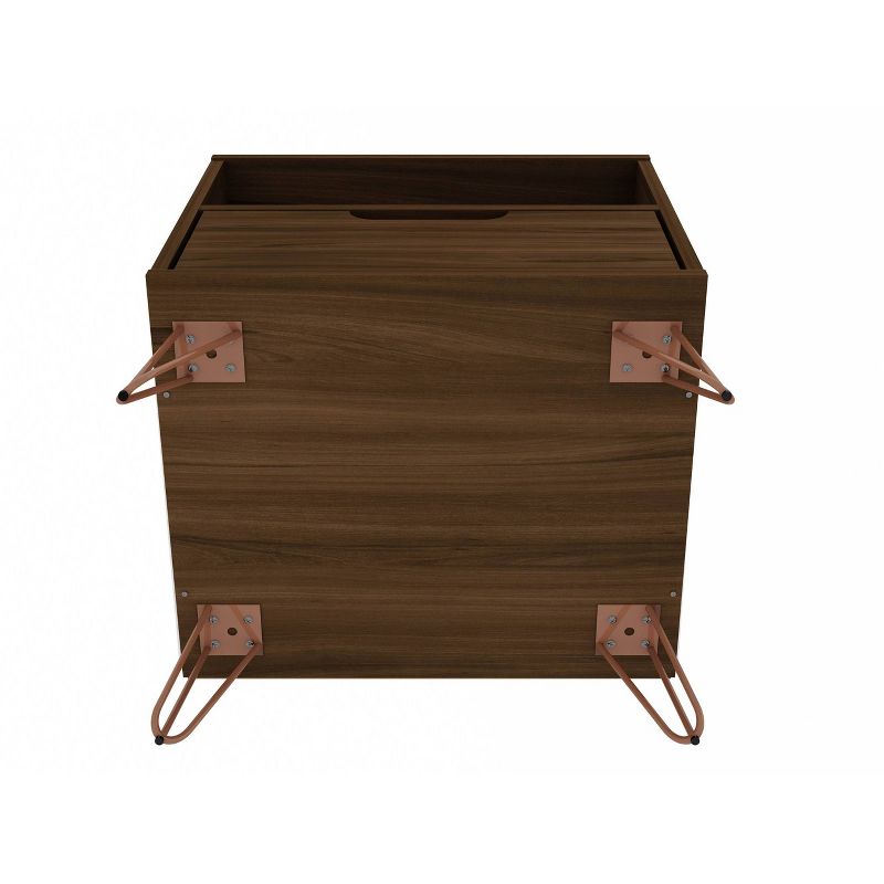 1.0 Rockefeller Nightstand Brown - Manhattan Comfort