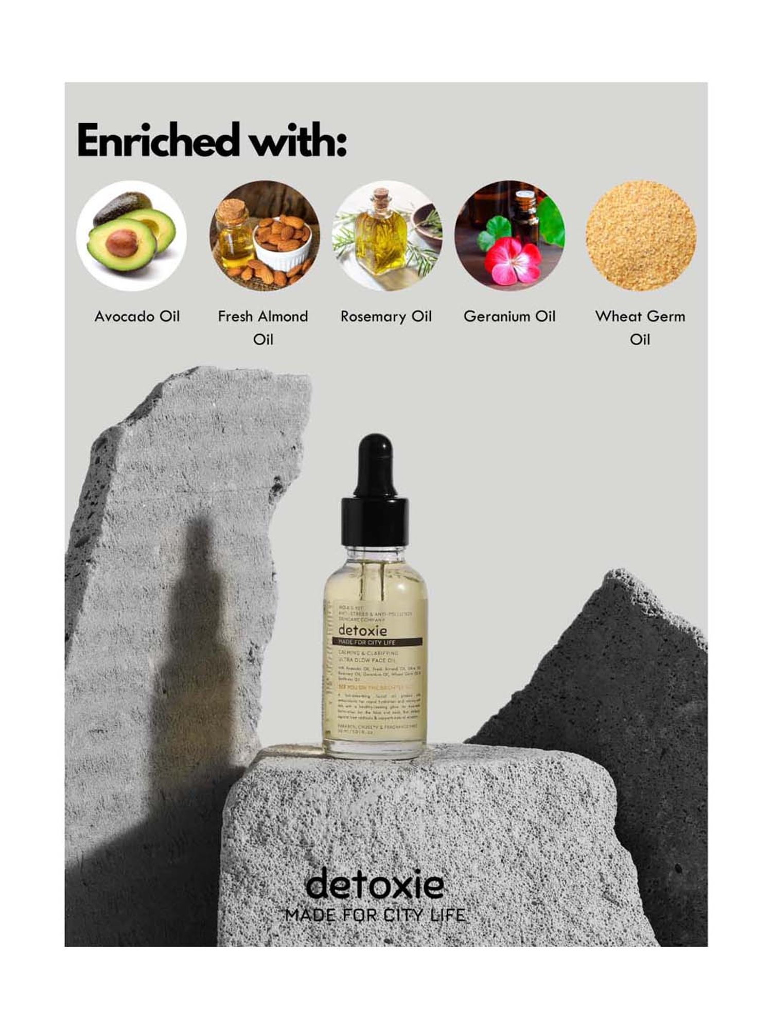 Detoxie Calming & Clarifying Ultra Glow Face Oil - 30 ml