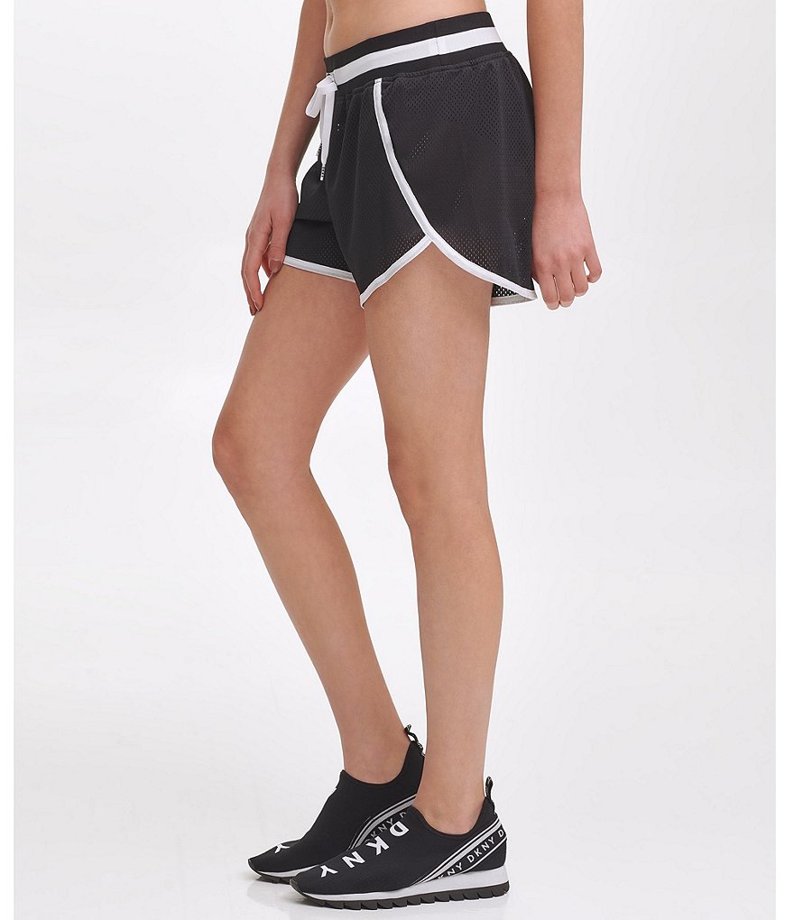 DKNY Sport Dolphin Hem Mesh Shorts