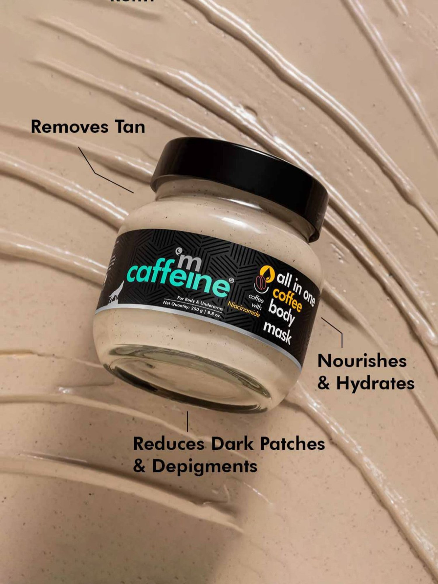 mCaffeine Coffee Face Moisturizer and Body Lotion for Complete Winter Care Combo