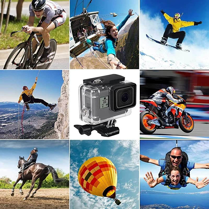 Waterproof Housing Case for GoPro Hero 7 6 5 2018 Black Action Camera Accessories HD Dive Case Underwater Protective Shell Anti-Scratch with Anti-Fog Insert, Thumbscrew and Lens Cap-147ft