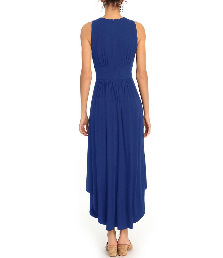 London Times V-Neck Jersey Maxi Dress