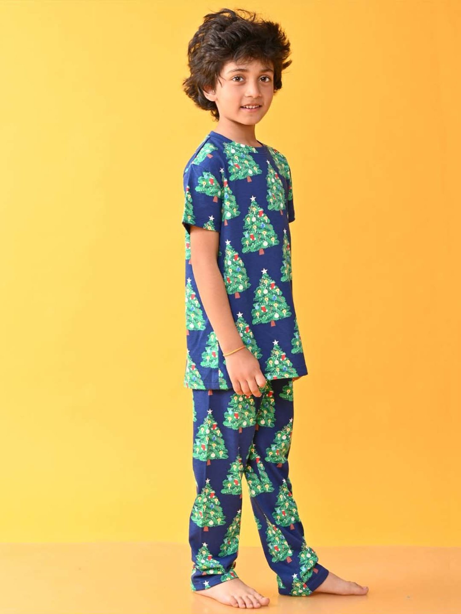 Nite Flite Boys Navy & Grey Born to Play Cricket Pyjama Set