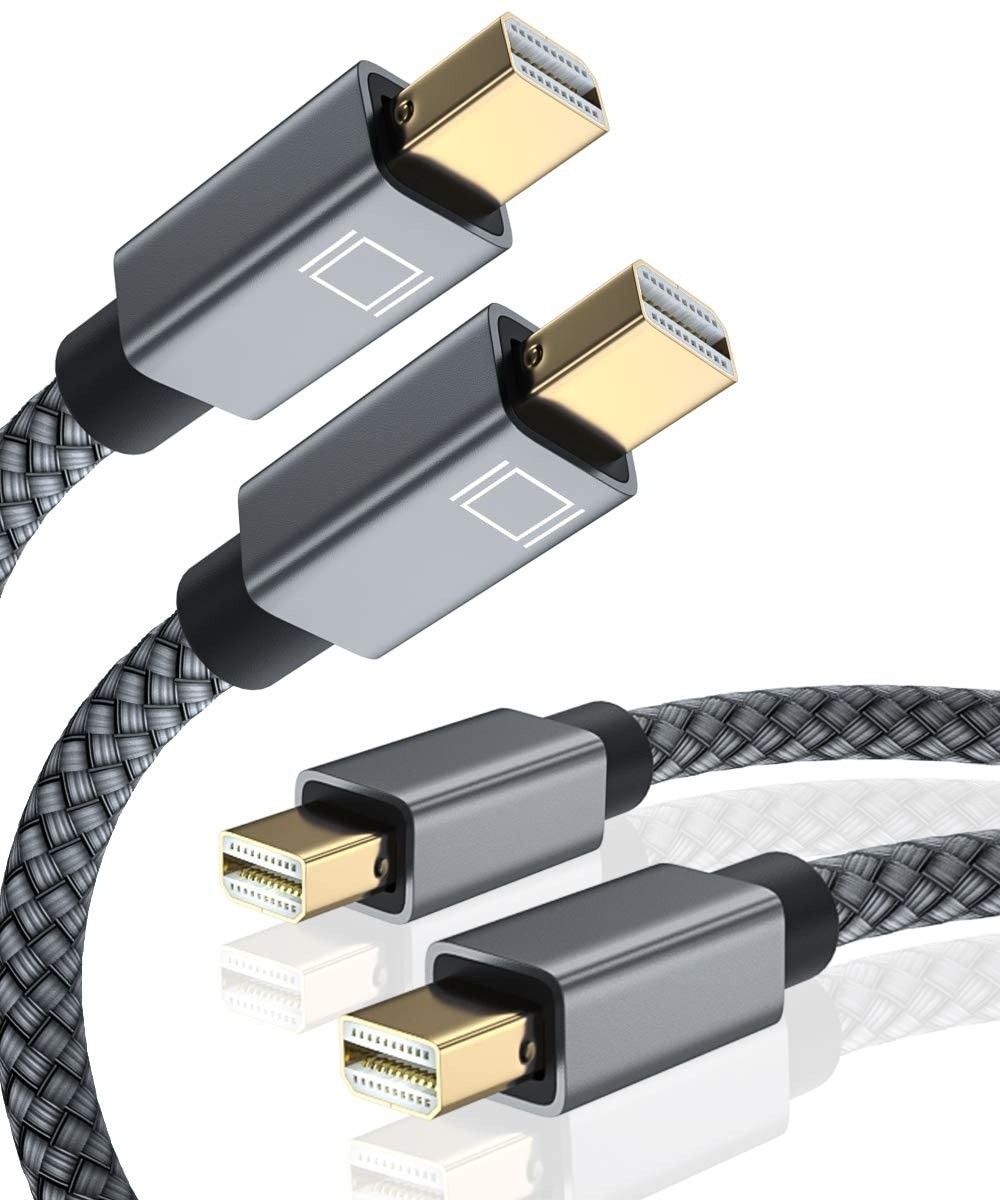 Mini DisplayPort to DisplayPort Cable  4K60Hz Thunderbolt to DisplayPort Cable GoldPlated 10Ft Ultra High Speed Mini DP to DP Cable Compatible MacBook AirPro Surface ProDock Grey