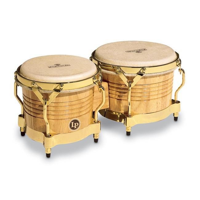 Latin Percussion M201-AW Matador Bongos, Natural Gold Hd