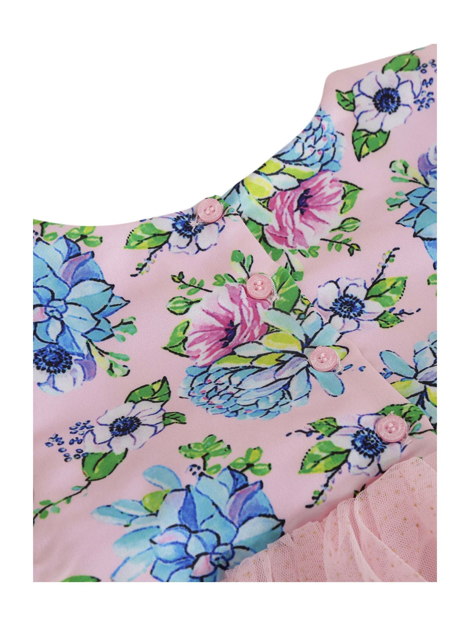 KidsDew Kids Pink Floral Print Dress