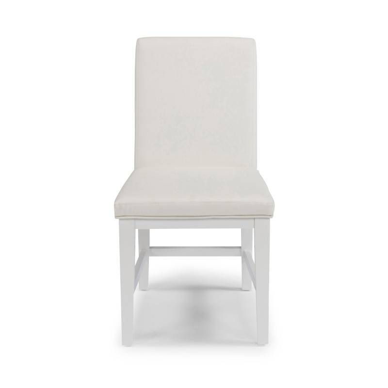 Set of 2 Linear Dining Chairs White - Home Styles