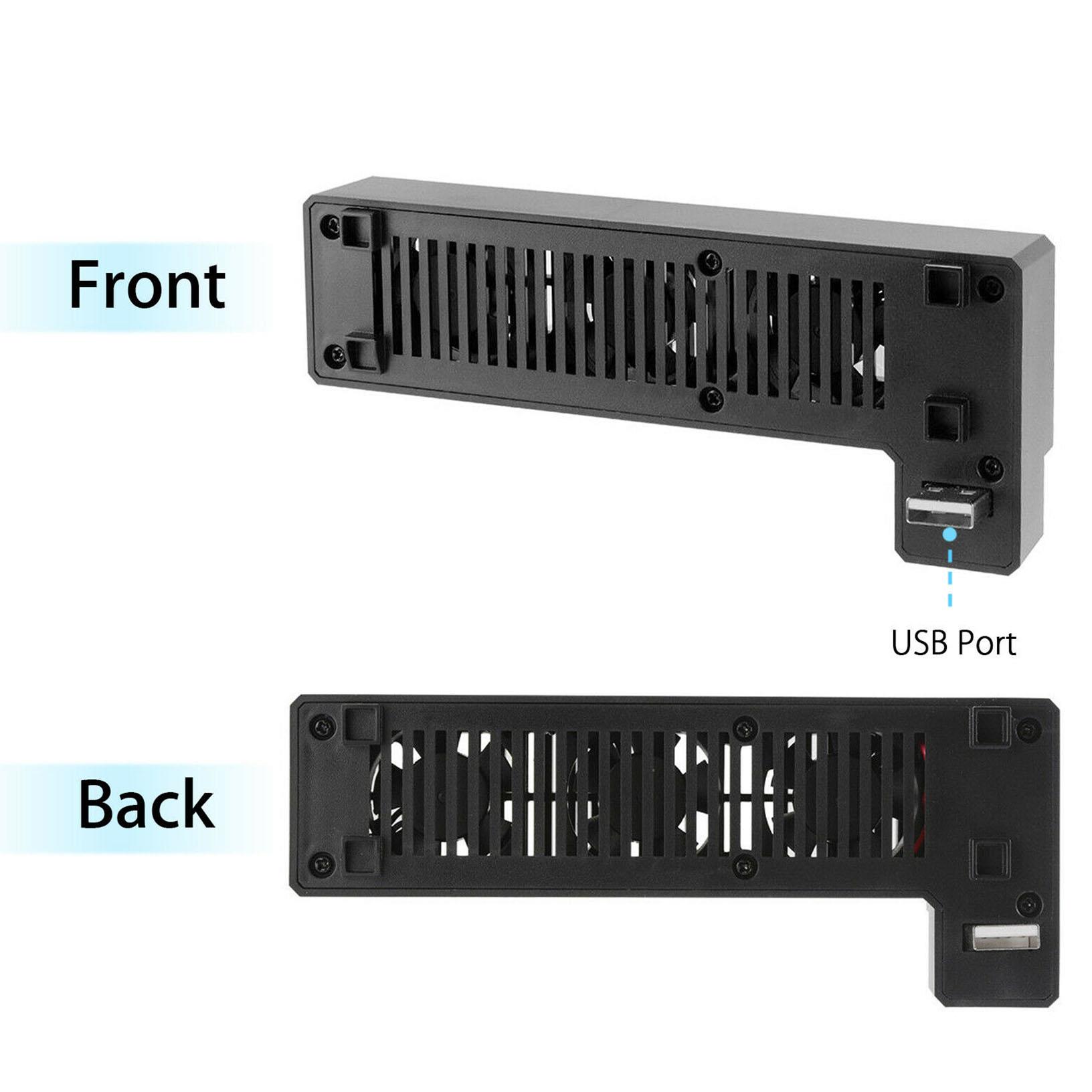 5V 1A Cooler Fan USB External 3-Fan Cooling Fan for Xbox One X Gaming Console