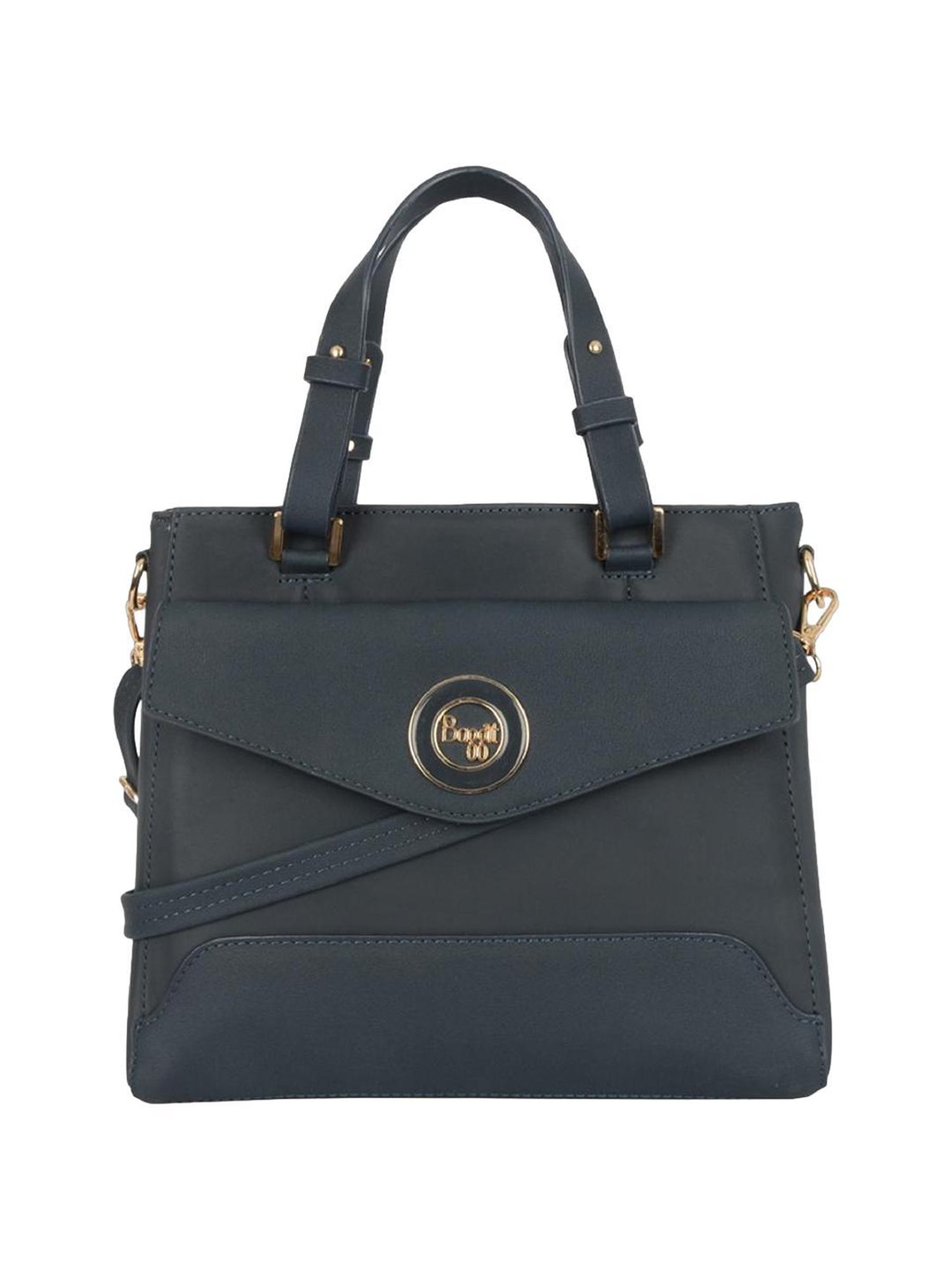 Baggit Ginnie Jenkin Blue PU Solid Handbag
